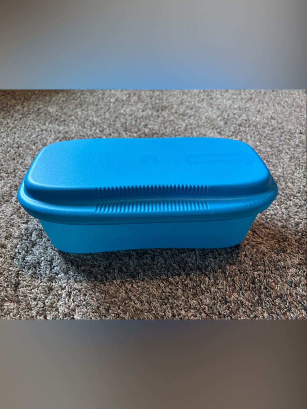 Tupperware Bright Blue Rectangular Pasta Cooker